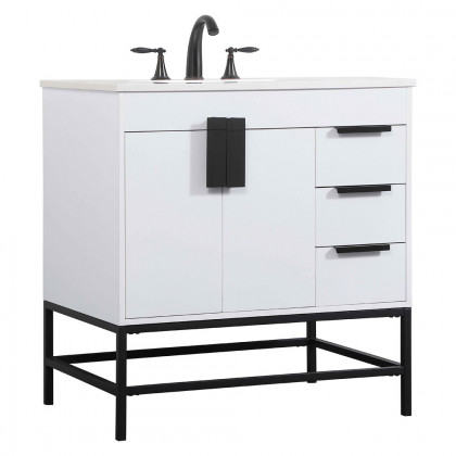 Elegant Bathroom Vanity - White (VF48832MWH)