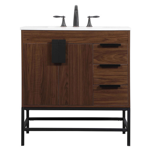Elegant Bathroom Vanity - Walnut (VF48832MWT)