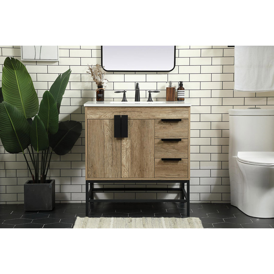 Elegant Bathroom Vanity - Natural Oak (VF48832NT)
