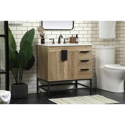 Elegant Bathroom Vanity - Natural Oak (VF48832NT)