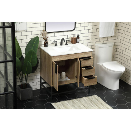 Elegant Bathroom Vanity - Natural Oak (VF48832NT)