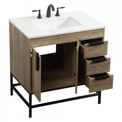 Elegant Bathroom Vanity - Natural Oak (VF48832NT)