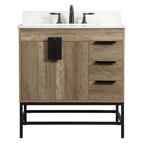 Elegant Bathroom Vanity - Natural Oak (VF48832NT-BS)