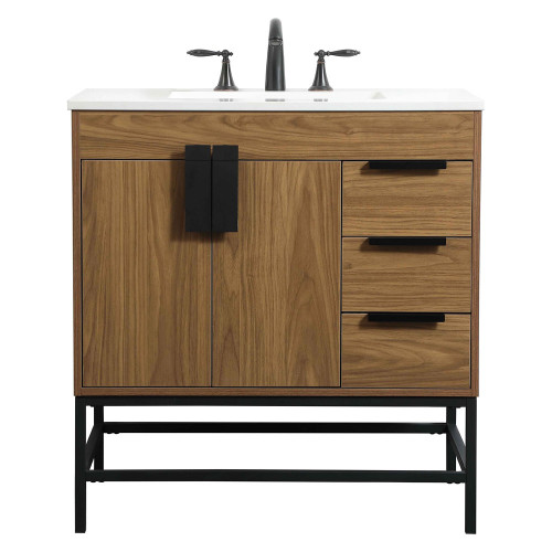 Elegant Bathroom Vanity - Walnut Brown (VF48832WB)