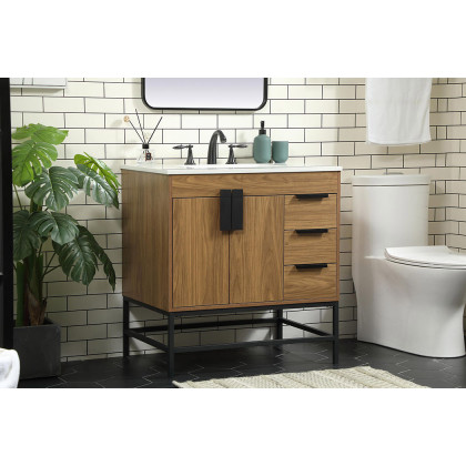 Elegant Bathroom Vanity - Walnut Brown (VF48832WB)