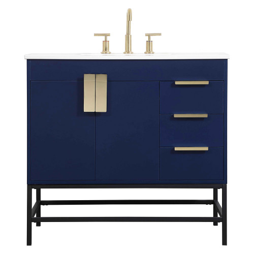 Elegant Bathroom Vanity - Blue (VF48836MBL)