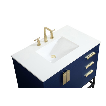 Elegant Bathroom Vanity - Blue (VF48836MBL)