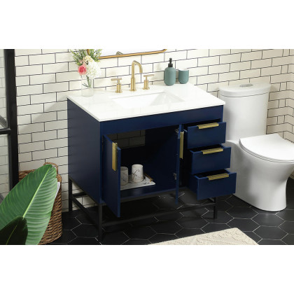 Elegant Bathroom Vanity - Blue (VF48836MBL)