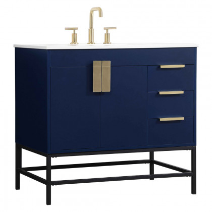 Elegant Bathroom Vanity - Blue (VF48836MBL)