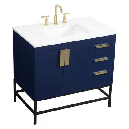 Elegant Bathroom Vanity - Blue (VF48836MBL)