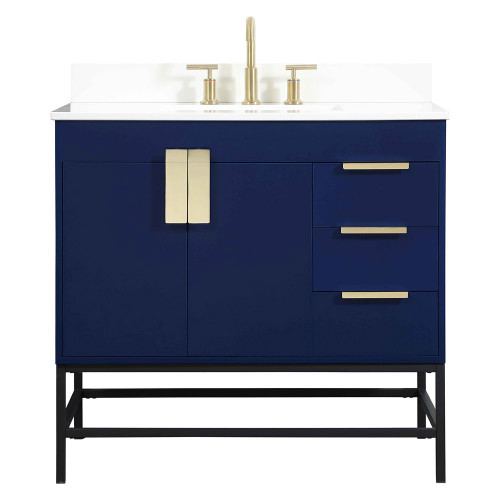 Elegant Bathroom Vanity - Blue (VF48836MBL-BS)