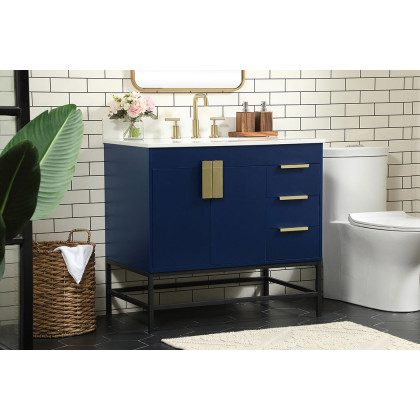 Elegant Bathroom Vanity - Blue (VF48836MBL-BS)