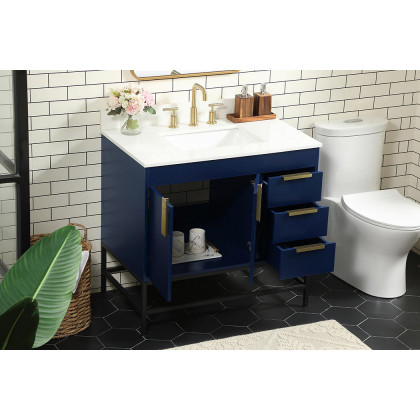 Elegant Bathroom Vanity - Blue (VF48836MBL-BS)