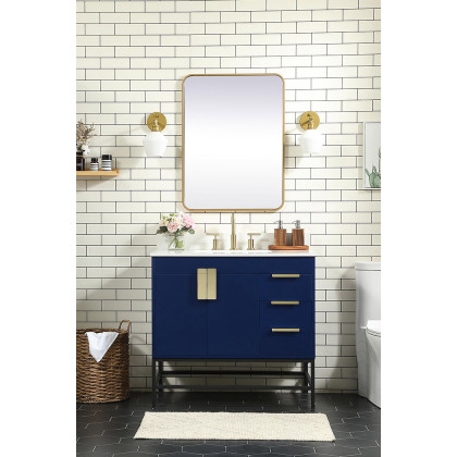 Elegant Bathroom Vanity - Blue (VF48836MBL-BS)
