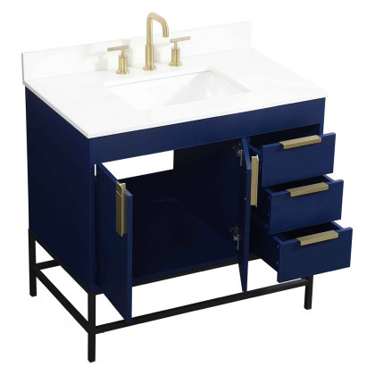 Elegant Bathroom Vanity - Blue (VF48836MBL-BS)