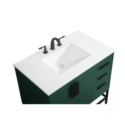 Elegant Bathroom Vanity - Green (VF48836MGN)