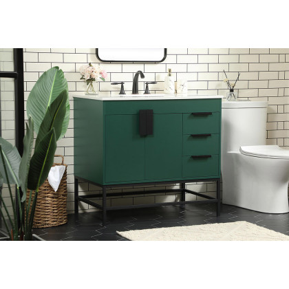 Elegant Bathroom Vanity - Green (VF48836MGN)