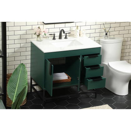 Elegant Bathroom Vanity - Green (VF48836MGN)