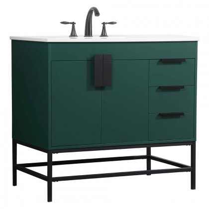 Elegant Bathroom Vanity - Green (VF48836MGN)