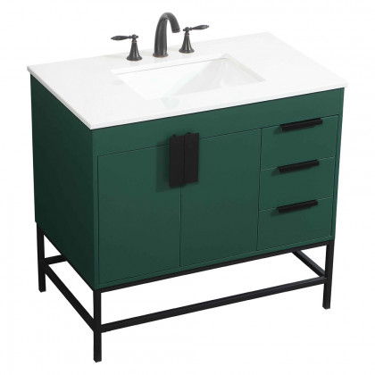 Elegant Bathroom Vanity - Green (VF48836MGN)