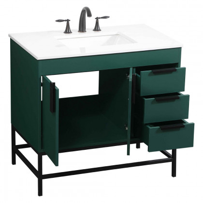 Elegant Bathroom Vanity - Green (VF48836MGN)