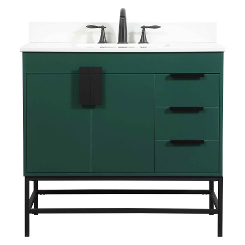 Elegant Bathroom Vanity - Green (VF48836MGN-BS)