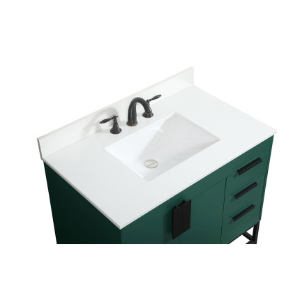 Elegant Bathroom Vanity - Green (VF48836MGN-BS)