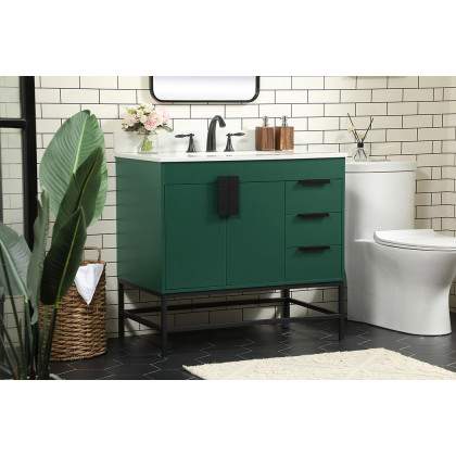 Elegant Bathroom Vanity - Green (VF48836MGN-BS)