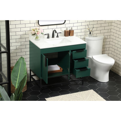 Elegant Bathroom Vanity - Green (VF48836MGN-BS)