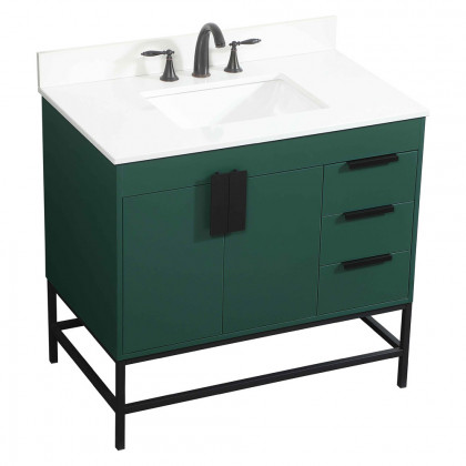 Elegant Bathroom Vanity - Green (VF48836MGN-BS)