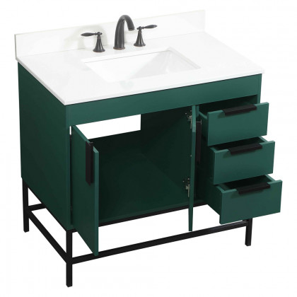 Elegant Bathroom Vanity - Green (VF48836MGN-BS)