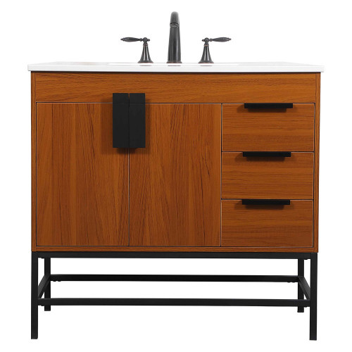 Elegant Bathroom Vanity - Teak (VF48836MTK)