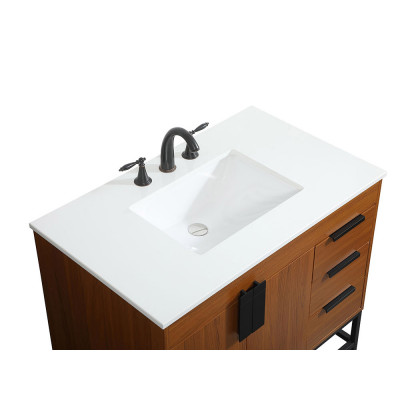 Elegant Bathroom Vanity - Teak (VF48836MTK)