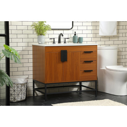 Elegant Bathroom Vanity - Teak (VF48836MTK)