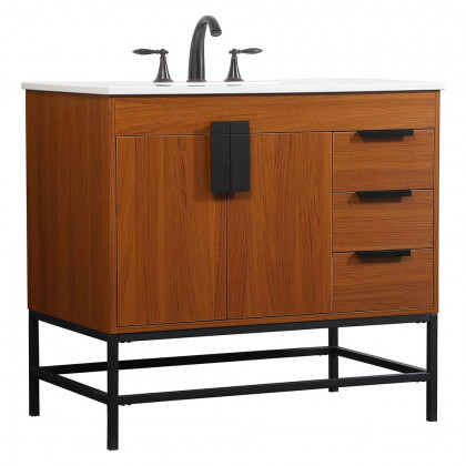 Elegant Bathroom Vanity - Teak (VF48836MTK)