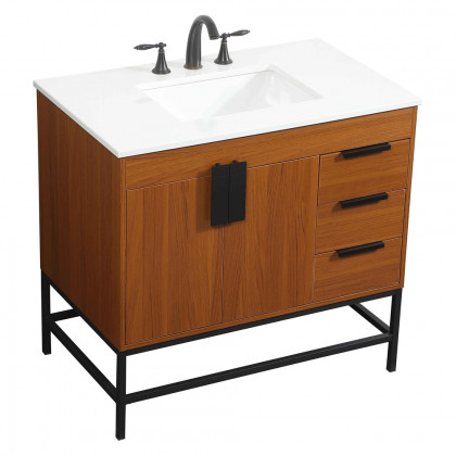 Elegant Bathroom Vanity - Teak (VF48836MTK)
