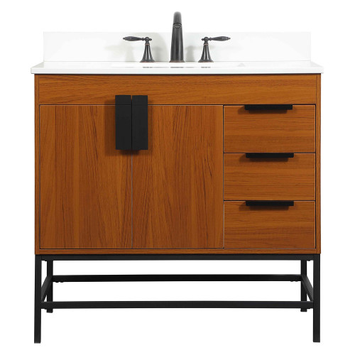 Elegant Bathroom Vanity - Teak (VF48836MTK-BS)