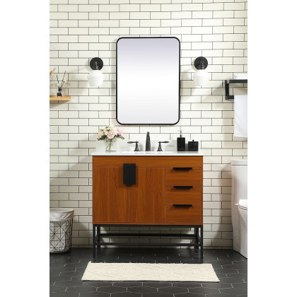 Elegant Bathroom Vanity - Teak (VF48836MTK-BS)