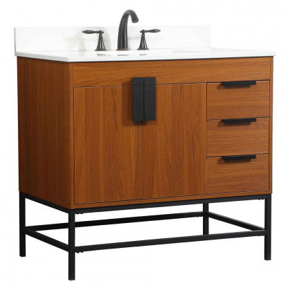 Elegant Bathroom Vanity - Teak (VF48836MTK-BS)