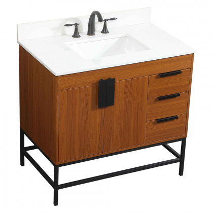 Elegant Bathroom Vanity - Teak (VF48836MTK-BS)