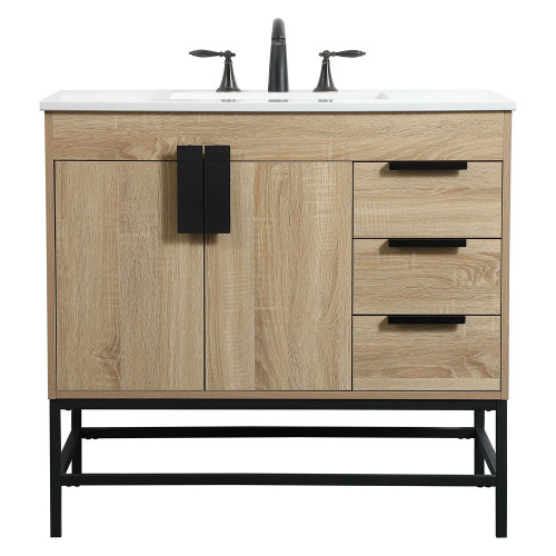 Elegant Bathroom Vanity - Mango Wood (VF48836MW)