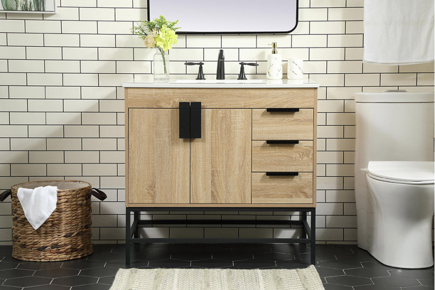 Elegant™ VF48836MW Bathroom Vanity - Mango Wood