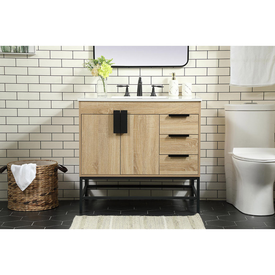 Elegant Bathroom Vanity - Mango Wood (VF48836MW)