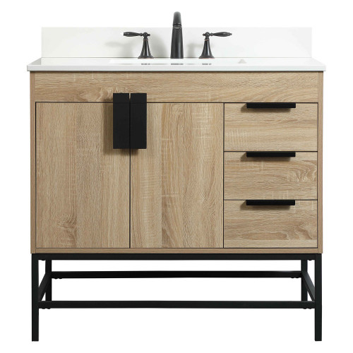 Elegant Bathroom Vanity - Mango Wood (VF48836MW-BS)