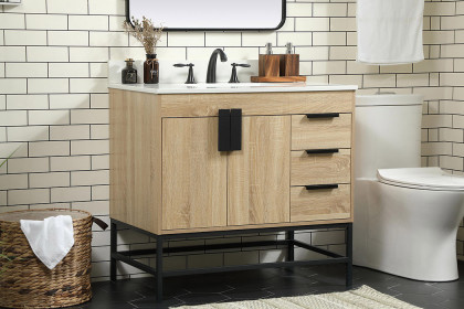 Elegant™ VF48836MW-BS Bathroom Vanity - Mango Wood