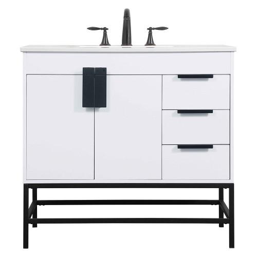Elegant Bathroom Vanity - White (VF48836MWH)