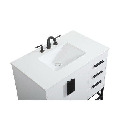Elegant Bathroom Vanity - White (VF48836MWH)