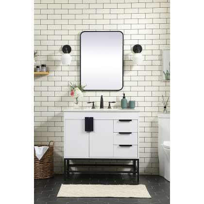 Elegant Bathroom Vanity - White (VF48836MWH)
