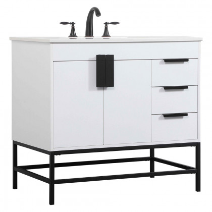 Elegant Bathroom Vanity - White (VF48836MWH)