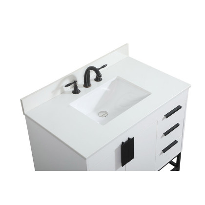 Elegant Bathroom Vanity - White (VF48836MWH-BS)